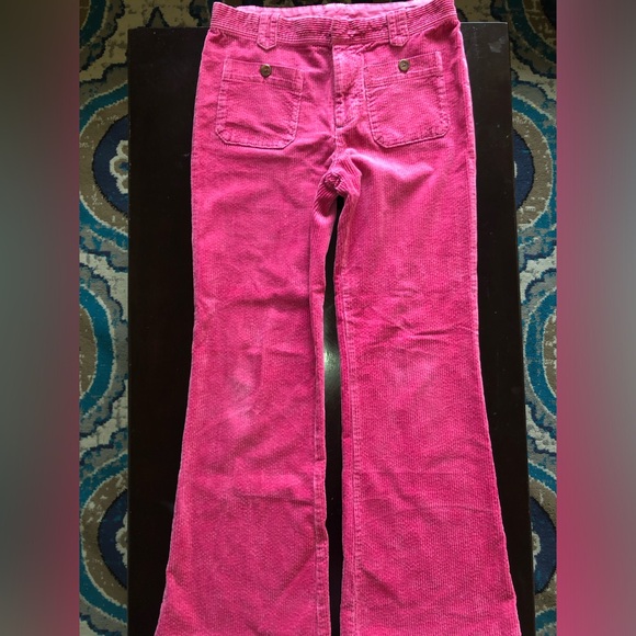 FREE PEOPLE wide wale Pink Corduroys sz 28 FP - Picture 3 of 6